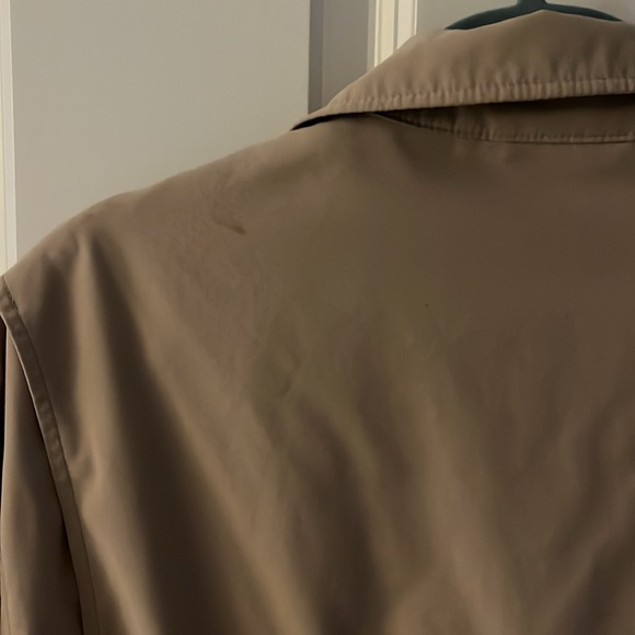 Polo Ralph Lauren. Large Golf/Wind Jacket. Beige w/ blue plaid lining - Picture 7 of 13